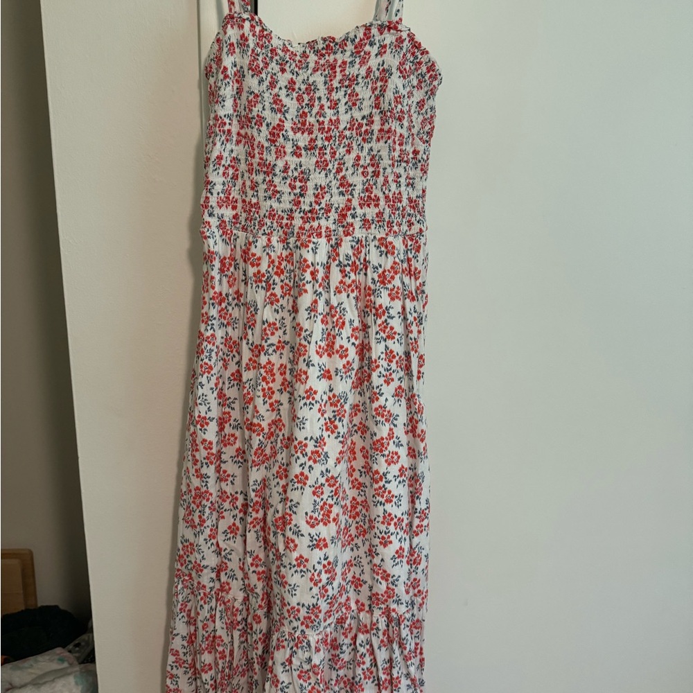 GAP Floral Midi Dress - Red and White
